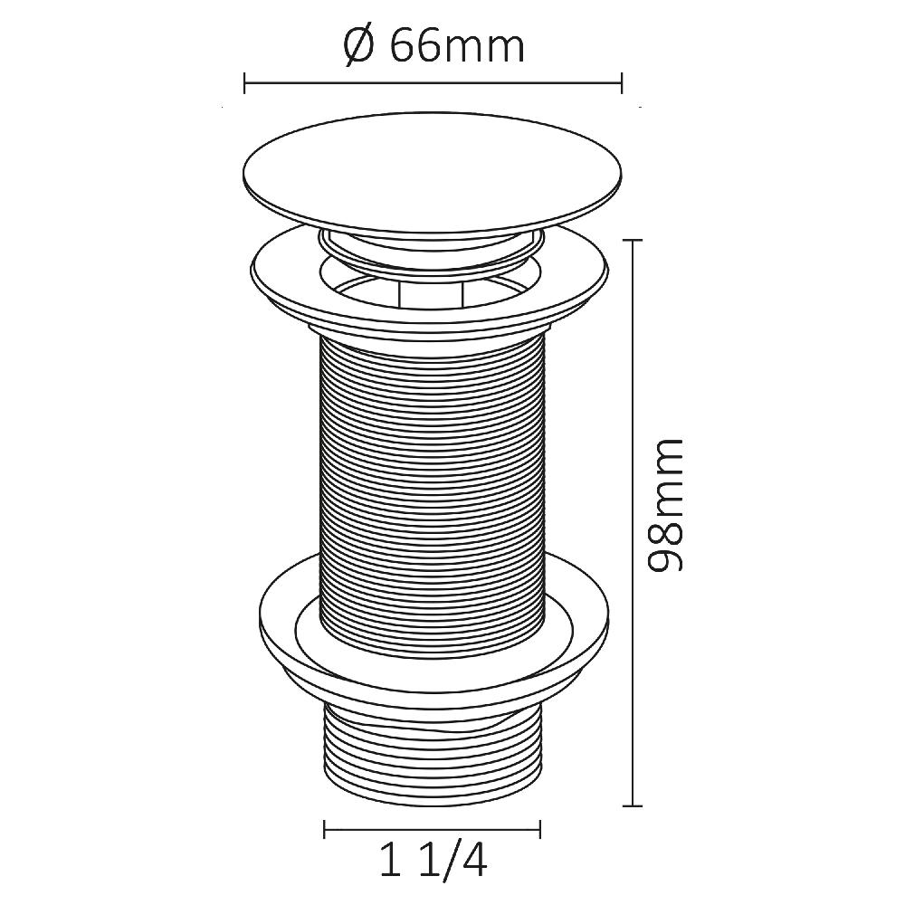 Differnz Differnz Afvoerplug – Afvoerplug – Pop-up – Design – Large – Koper