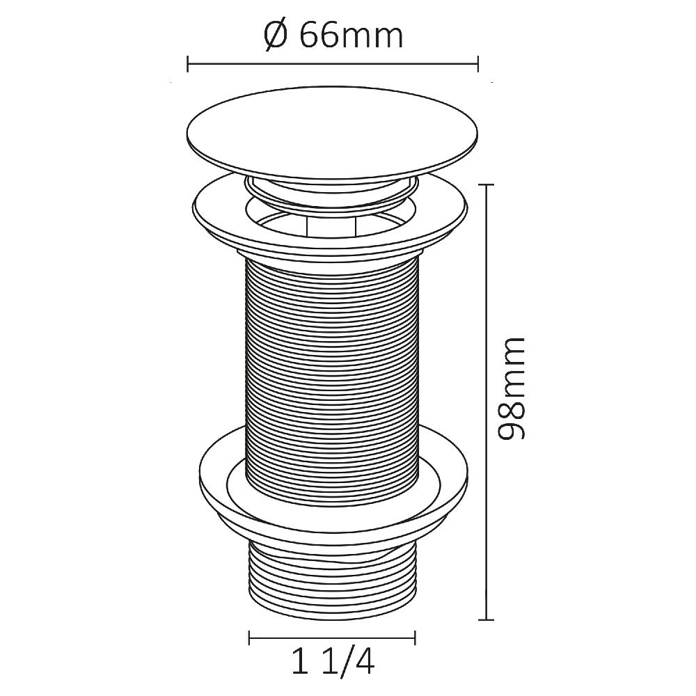 Differnz Differnz Afvoerplug – Afvoerplug – Pop-up – Design – Large – Goud