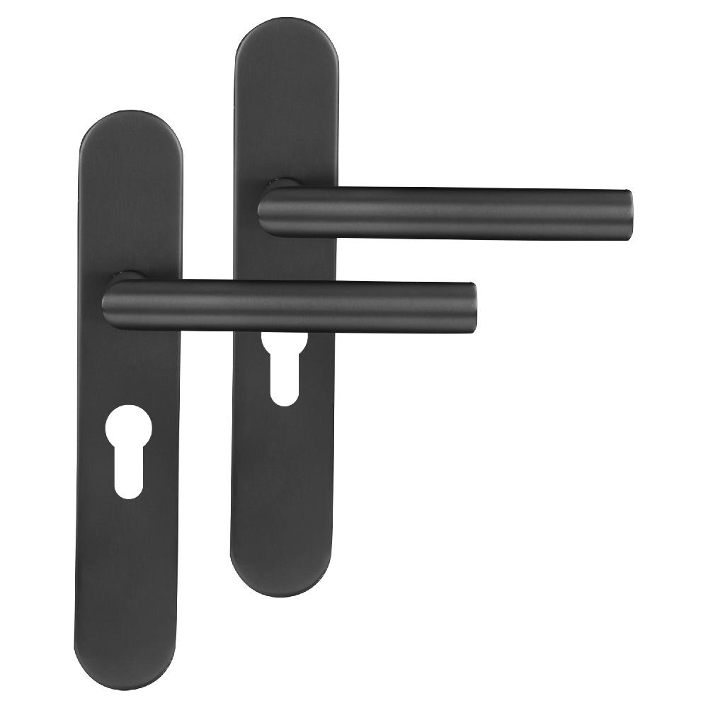 differnz Differnz Amsterdam deurkruk – ovaal schild – cilinder 55 mm – gun metal