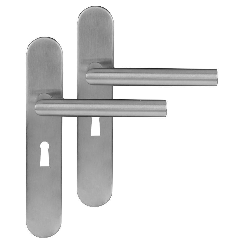 differnz Differnz Amsterdam deurkruk – ovaal schild – sleutel 56 mm – mat chroom