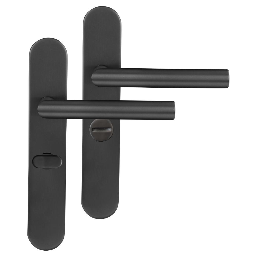 differnz Differnz Amsterdam deurkruk – ovaal schild – WC 63 mm – gun metal