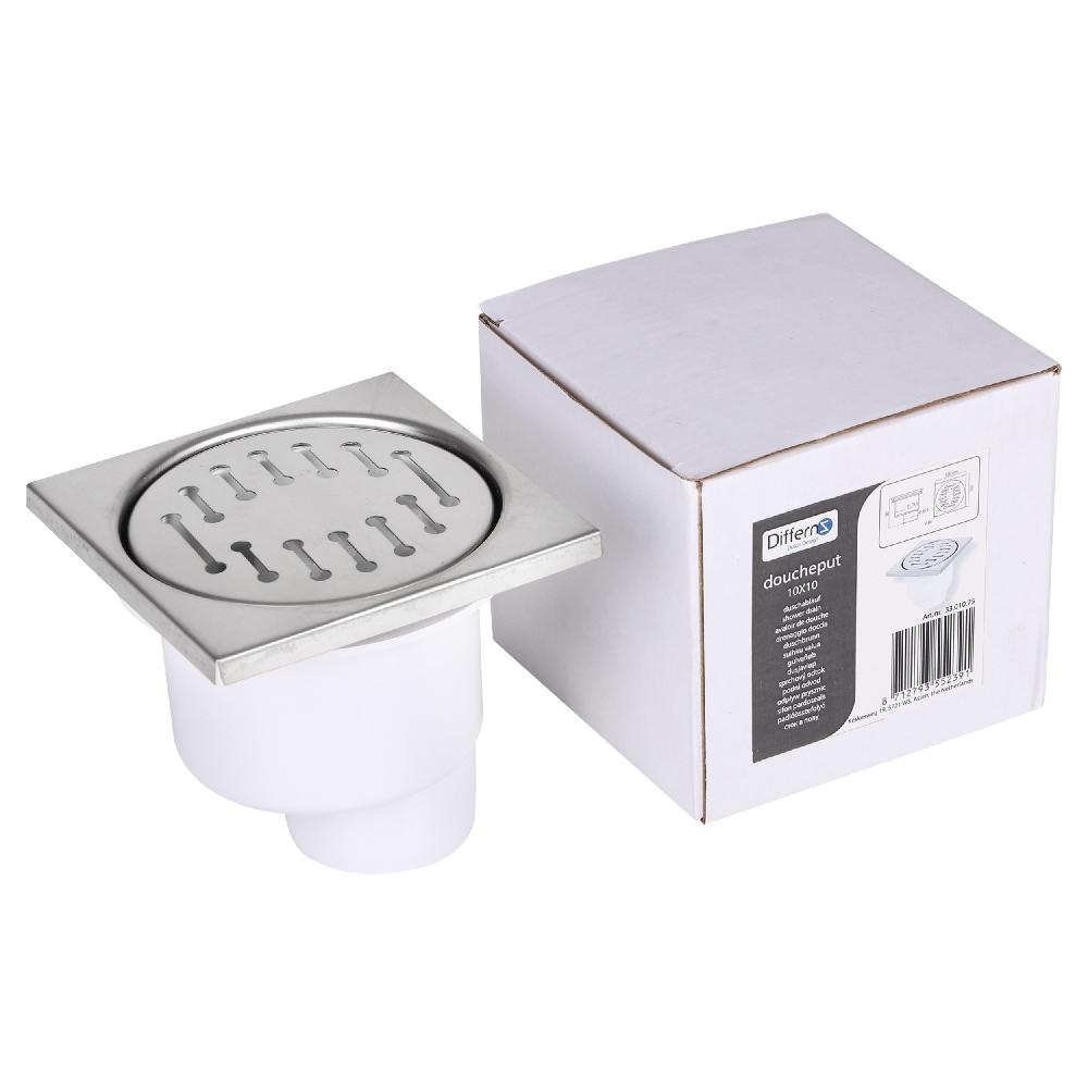 Differnz Differnz Basic – Doucheput Onderuitlaat – Mat – 10 X 10 Cm