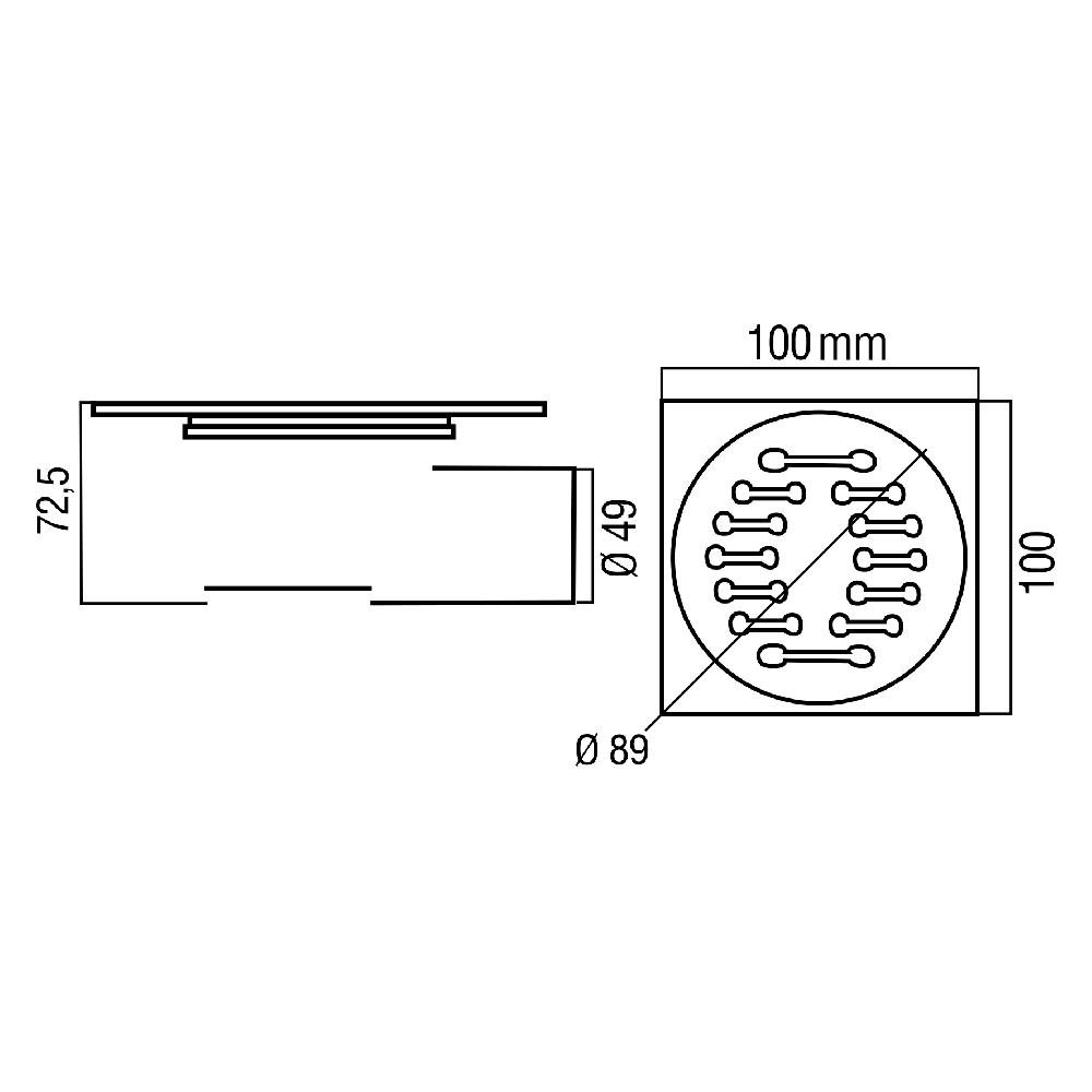 Differnz Differnz Basic – Doucheput Zijuitlaat – Mat – 10 X 10 Cm