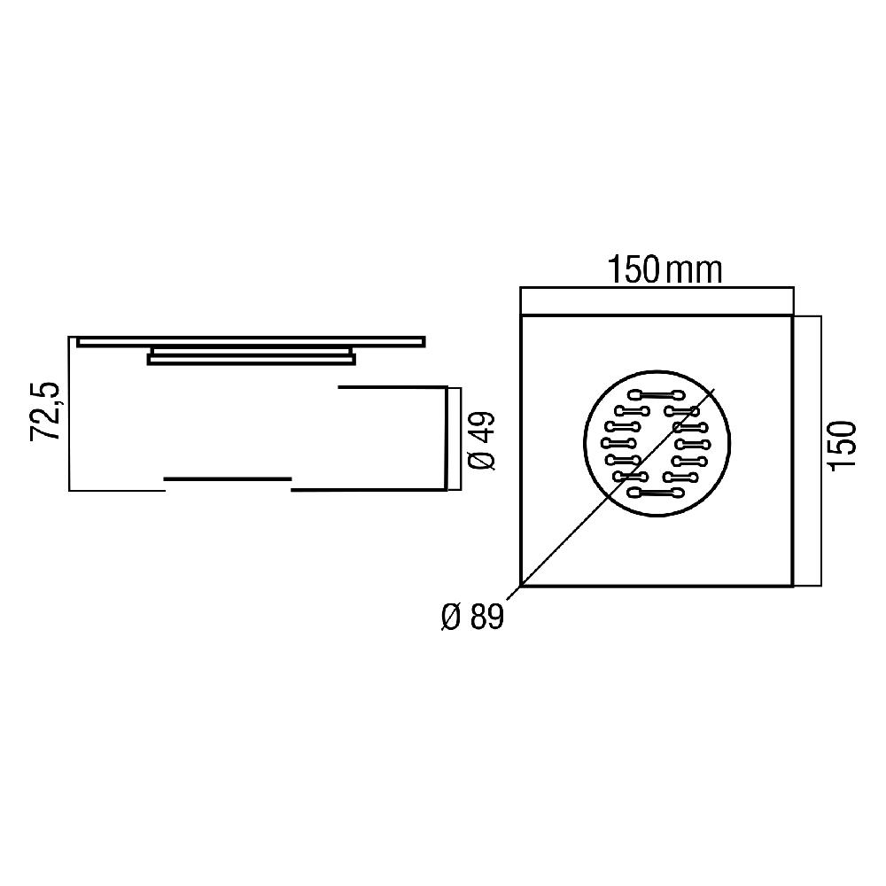 Differnz Differnz Basic – Doucheput Zijuitlaat – Mat – 15 X 15 Cm