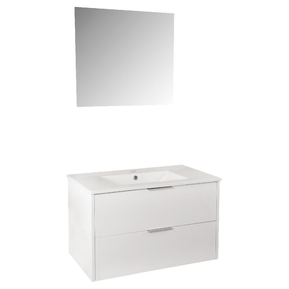 differnz Differnz Bolo badmeubelset – knock down – FSC® – 80 cm – hoogglans wit