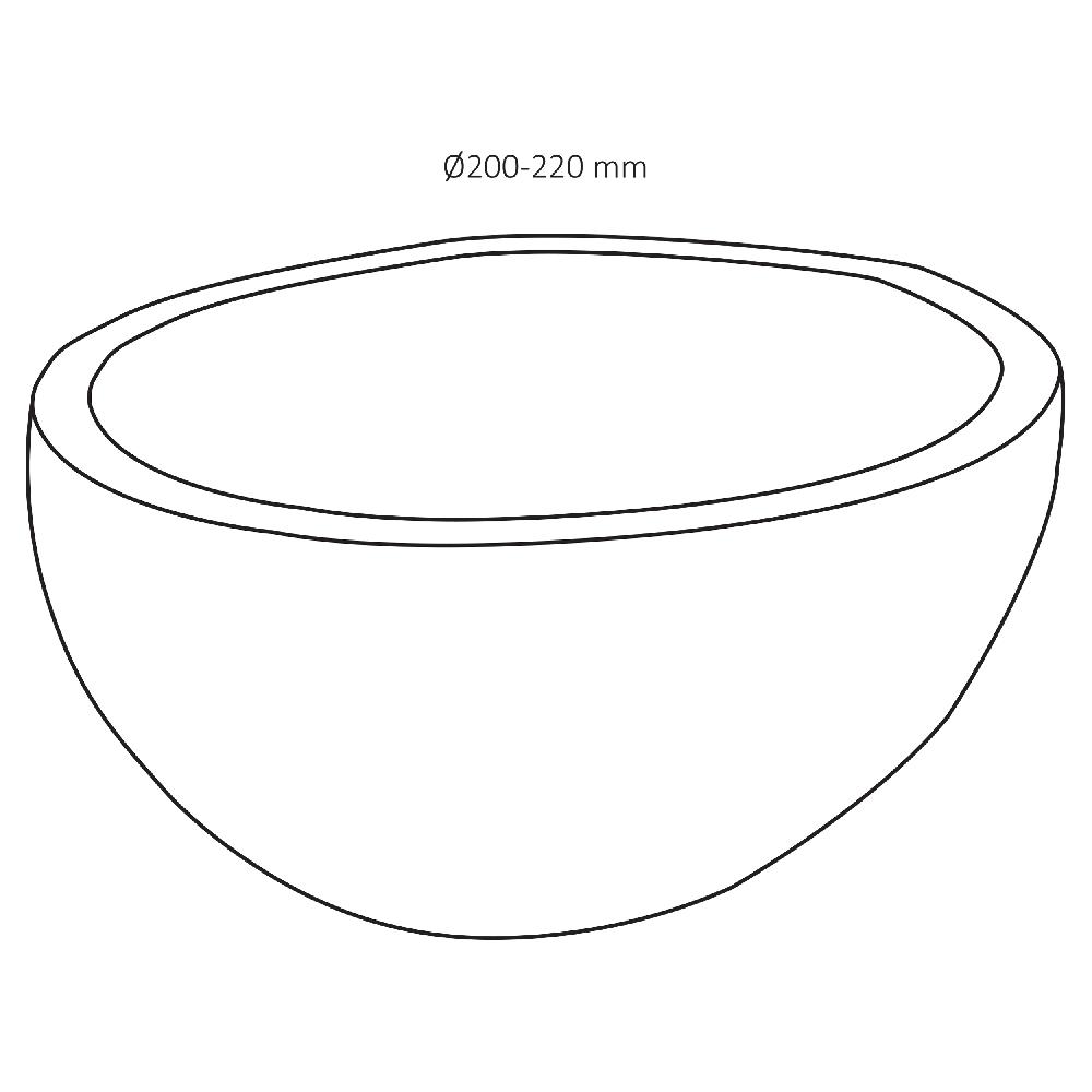 Differnz Differnz Boomer Waskom – Ø 21-23 X 12 Cm – Riviersteen