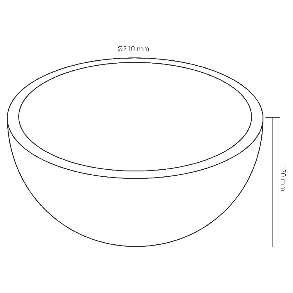 Differnz Differnz Boomer Waskom – Ø 21 X 12 Cm – Marmer – Grijs