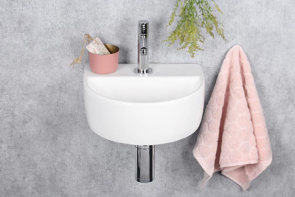 Differnz Differnz Demi Fonteinset Keramiek Wit – Kraan Recht Chroom – 30 X 25.5 X 11.5 Cm