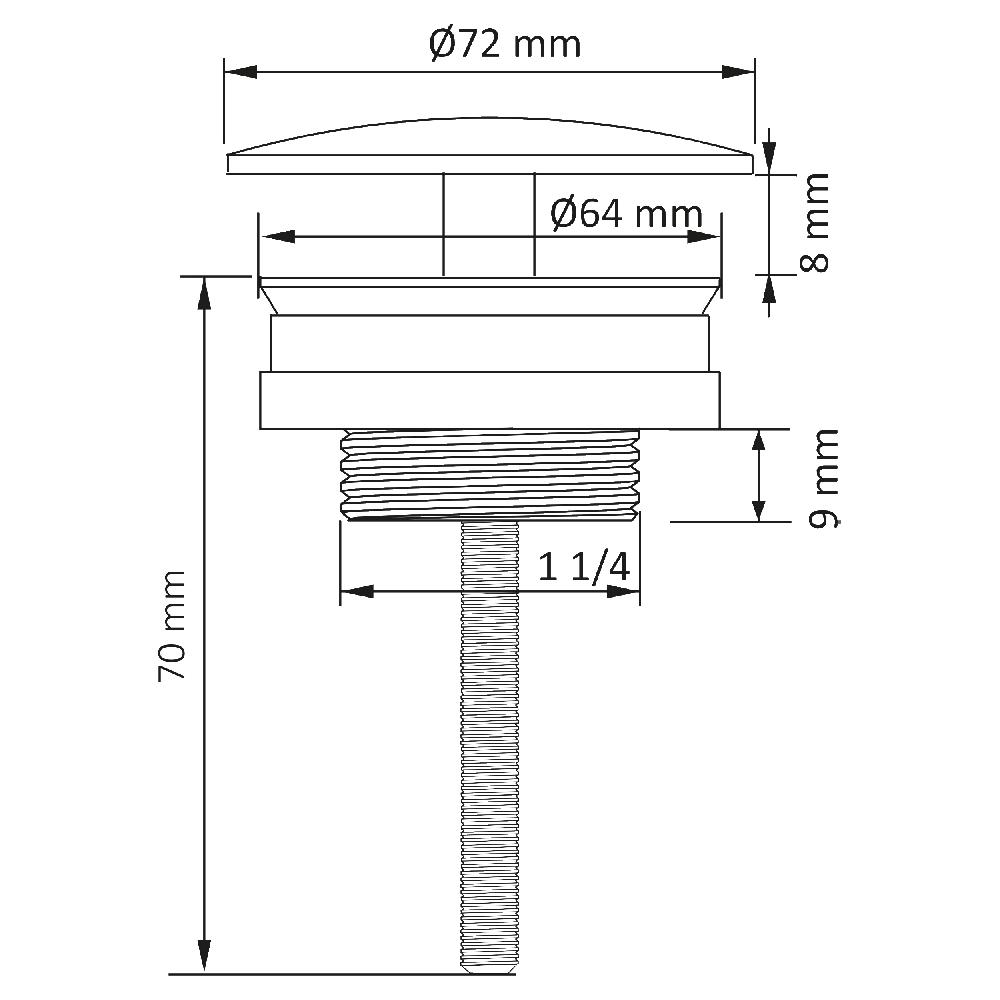 Differnz Differnz Afvoerplug – Always Open – Chroom