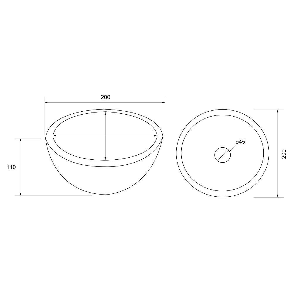 Differnz Differnz Boomer Waskom – Ø 20 Cm – Marmer – Wit