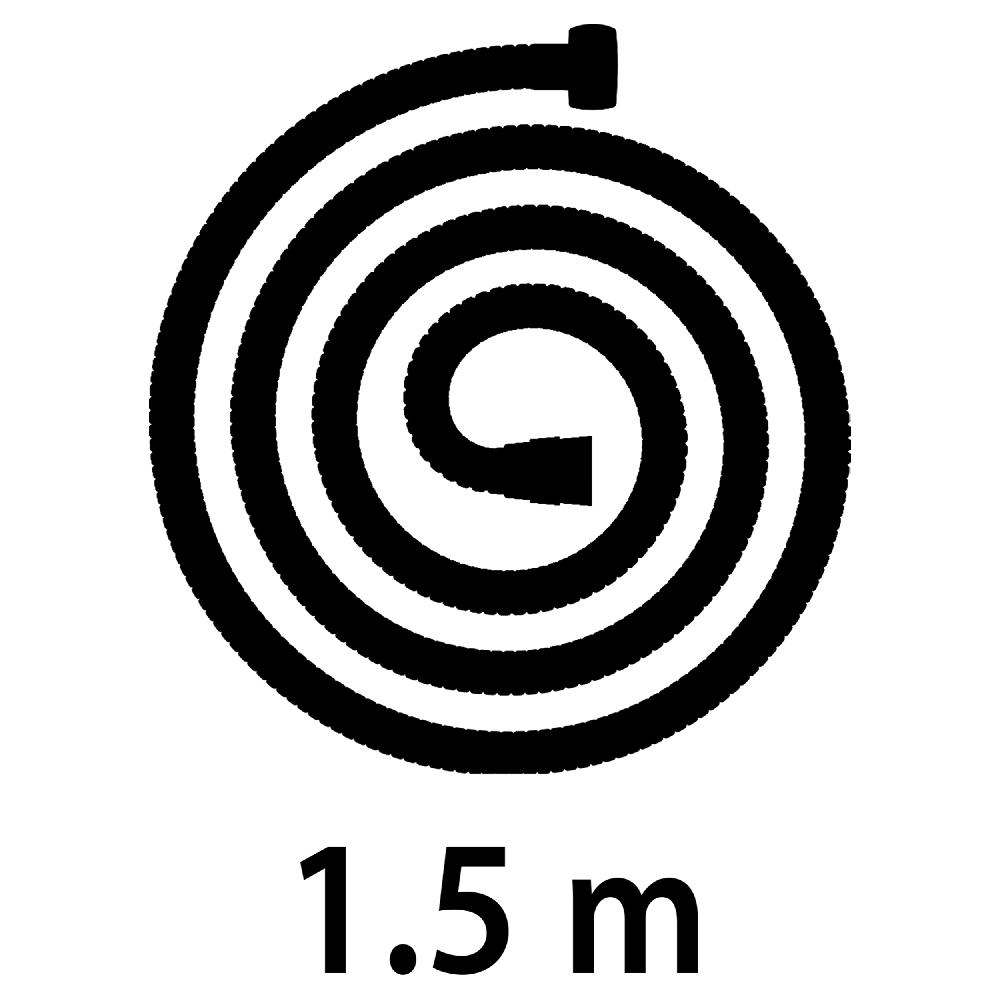 Differnz Differnz Doucheslang – PVC – 1.5 M – Zwart