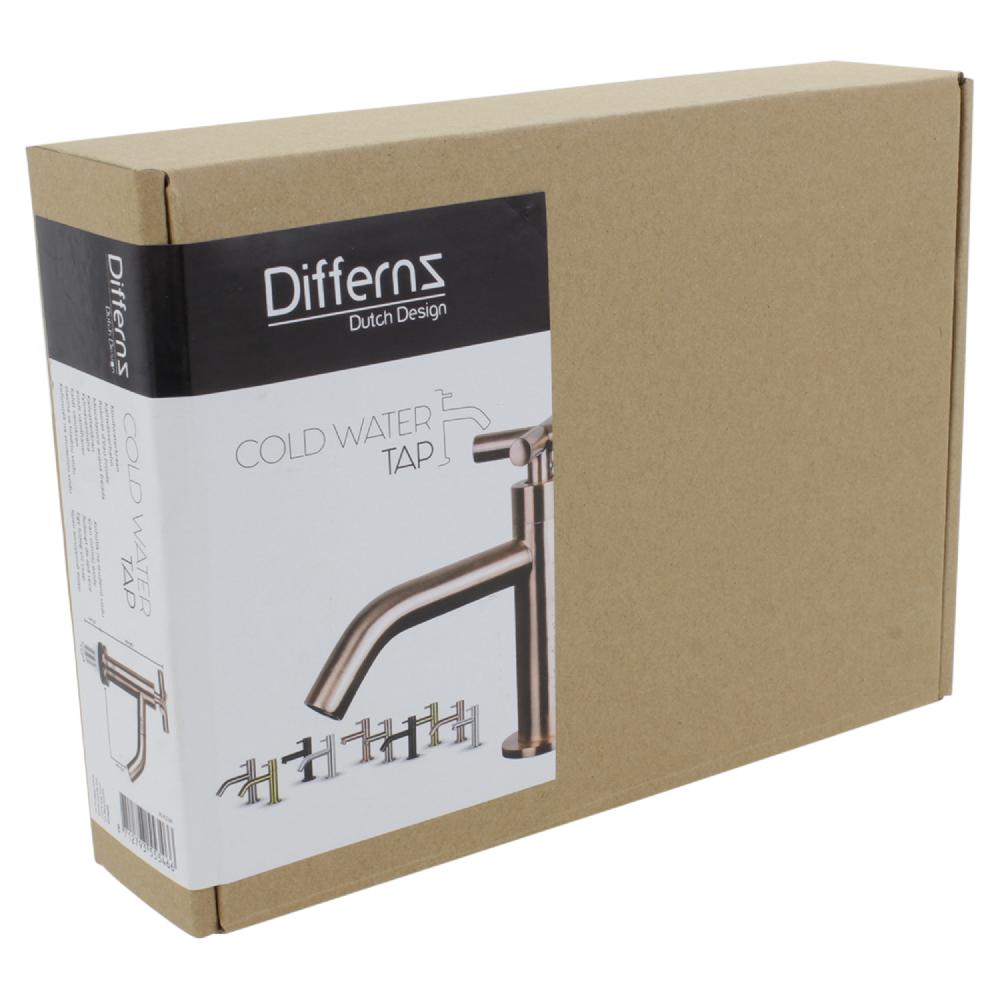 Differnz Differnz Koudwaterkraan – Kruis – Rood Koper