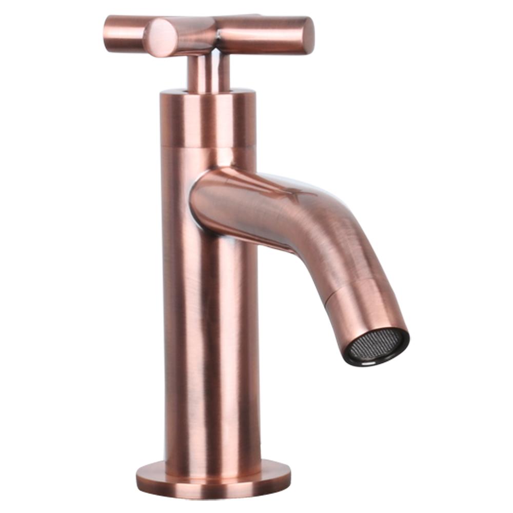 Differnz Differnz Koudwaterkraan – Kruis – Rood Koper