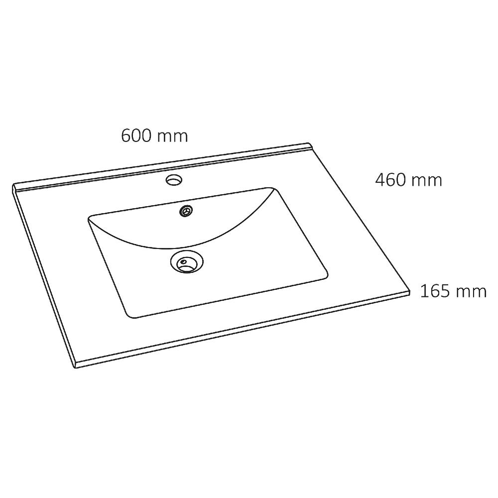 Differnz Differnz Legs Wastafel – 60 Cm – Keramiek – Wit