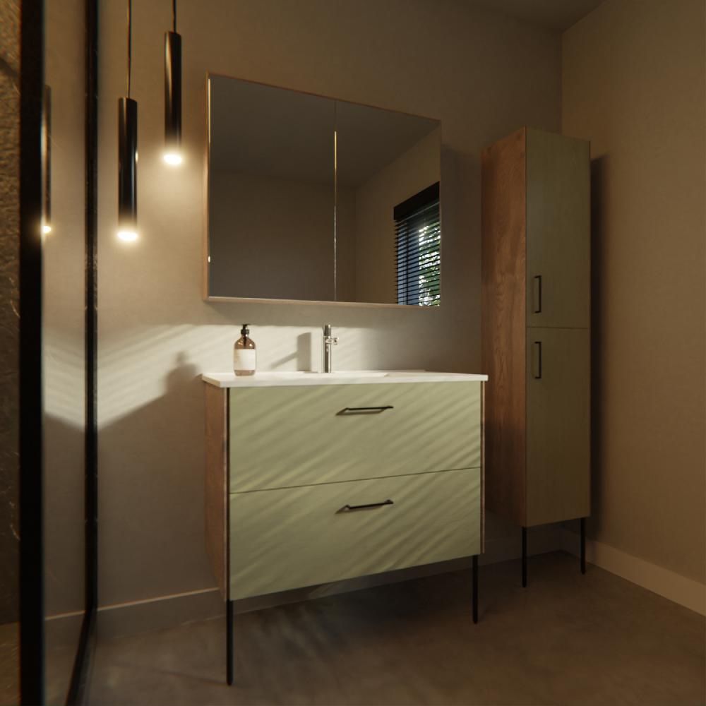 Differnz Differnz Legs Wastafel – 90 Cm – Keramiek – Wit