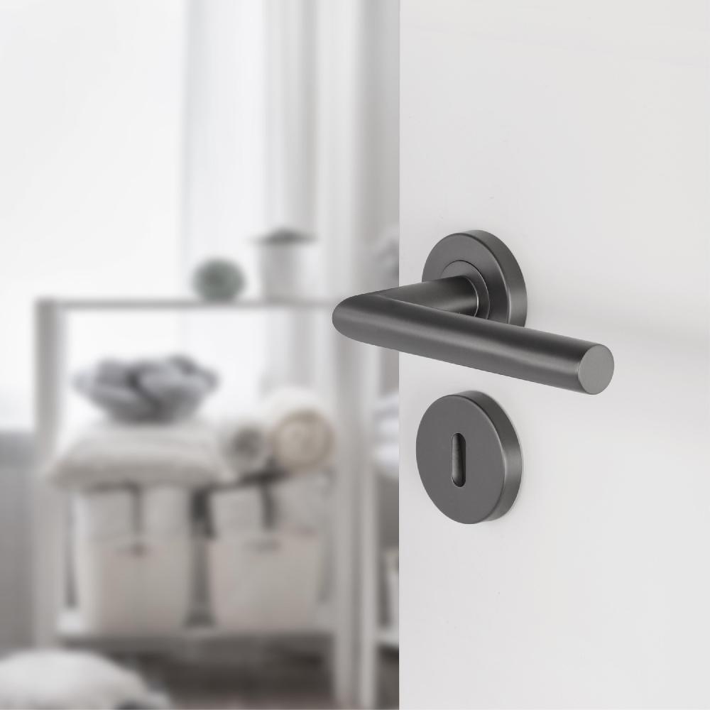 Differnz Differnz Rozet – Rond – Sleutel – Gun Metal