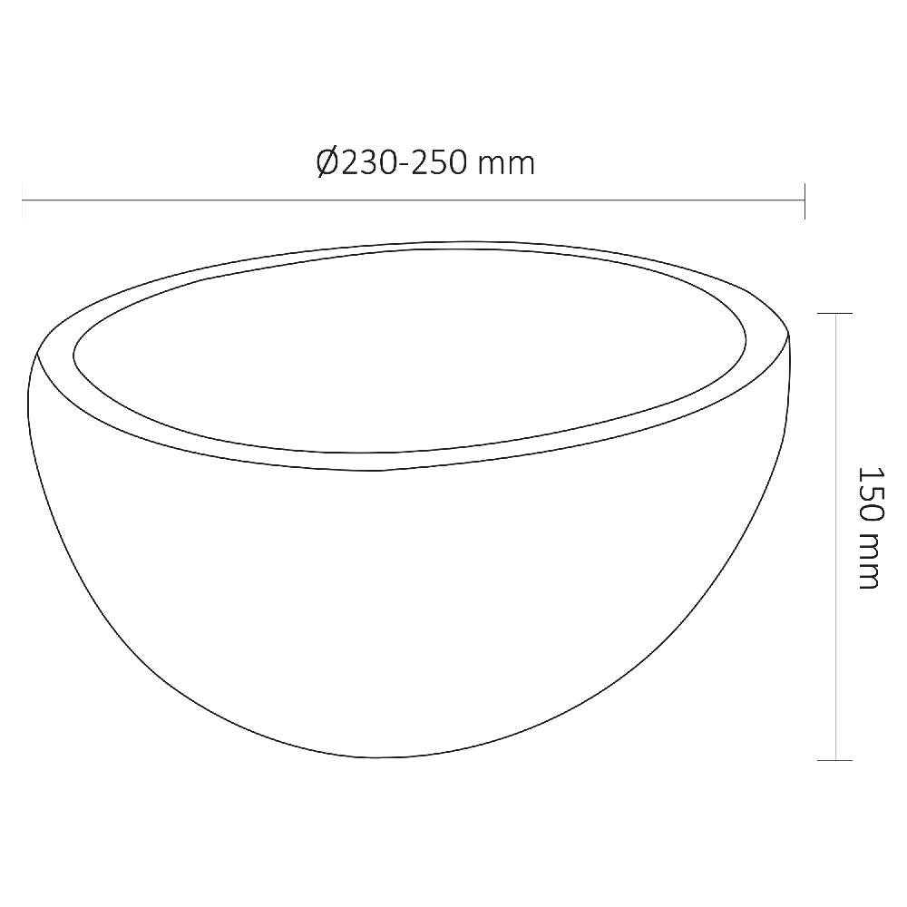 Differnz Differnz Ruz Waskom – Ø 25 Cm – Riviersteen