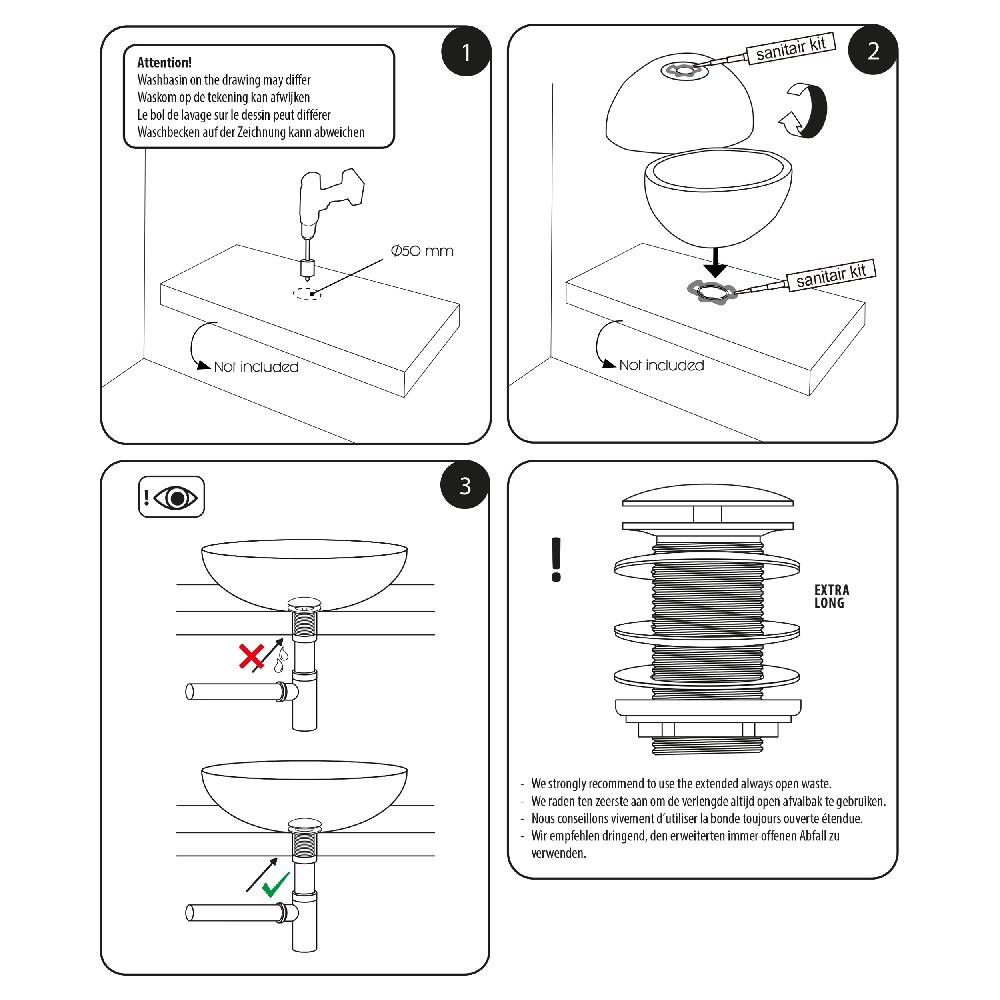 Differnz Differnz Ruz Waskom – Ø 25 Cm – Riviersteen