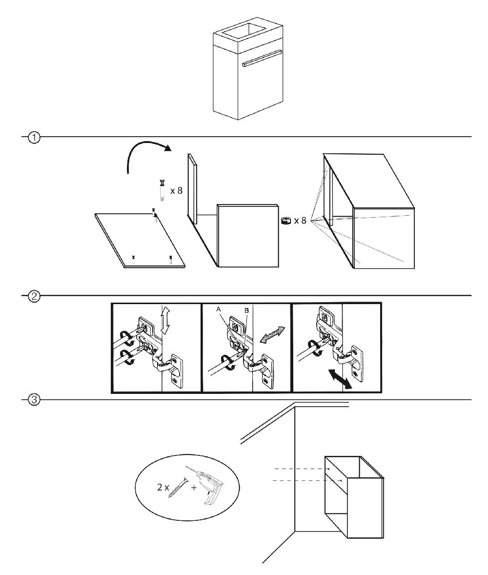 Differnz Differnz Tight Meubel Set – 40 Cm – Wit