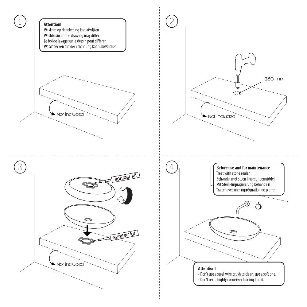 Differnz Differnz Waskom – Ø 42 Cm – Sandstone