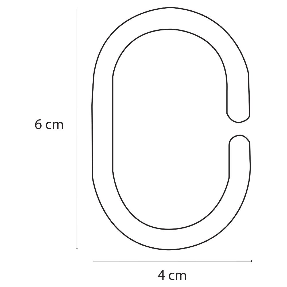 Differnz Differnz Douchegordijnring – C-Minor – Kunststof – Wit
