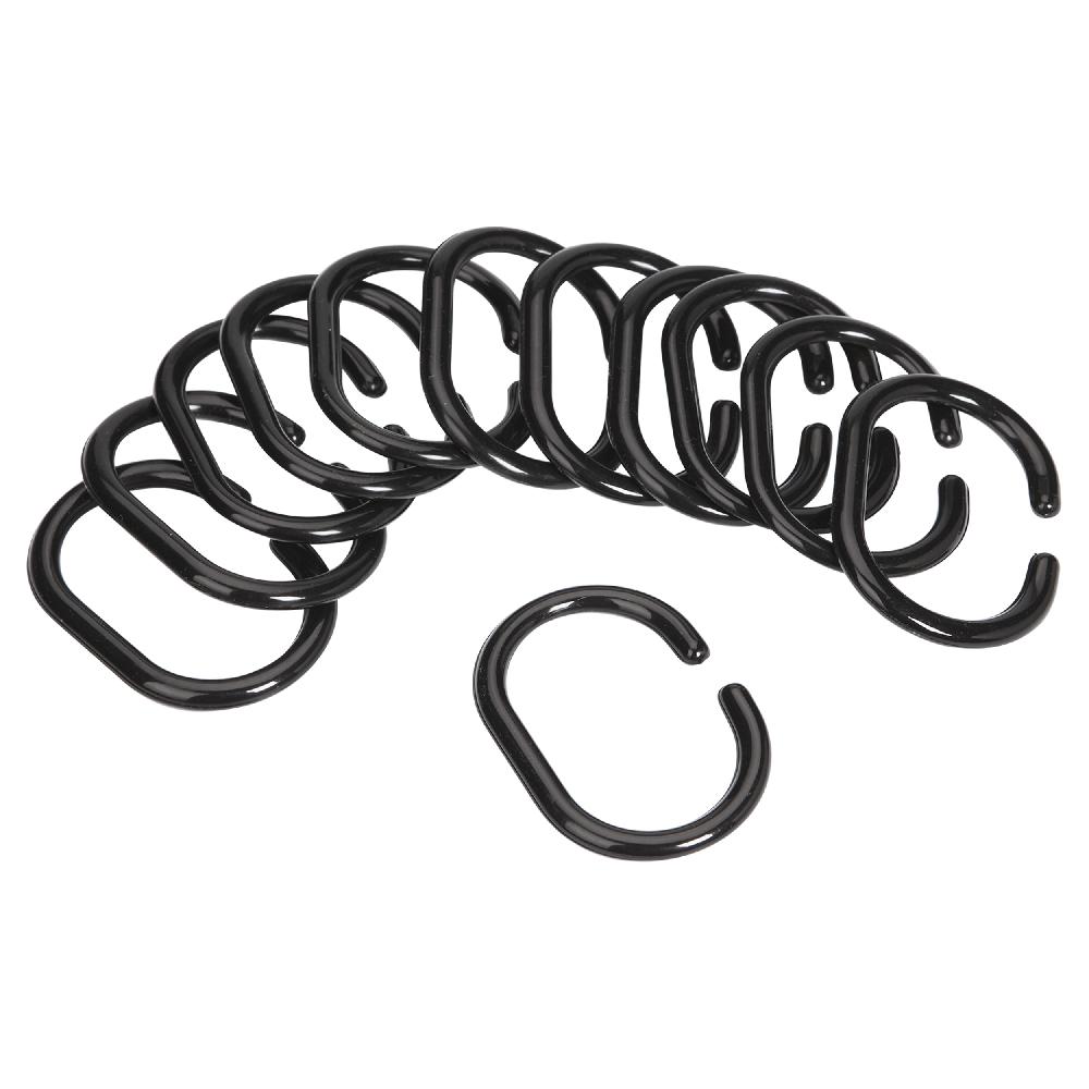 differnz Differnz douchegordijnring – C-Minor – kunststof – zwart