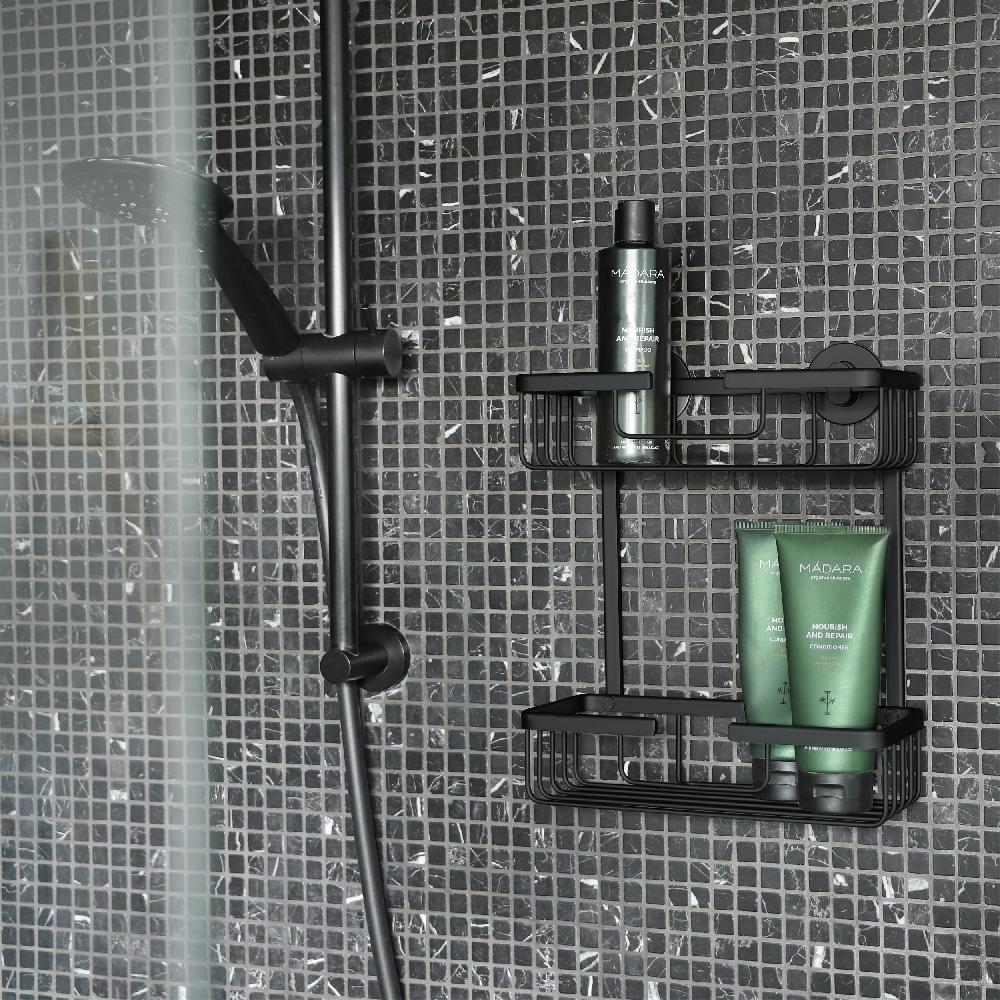 Differnz Differnz Draadmand – 2-laags Rechthoek – Zonder Boren – Aluminium – 25 X 12 X 30 Cm – Zwart