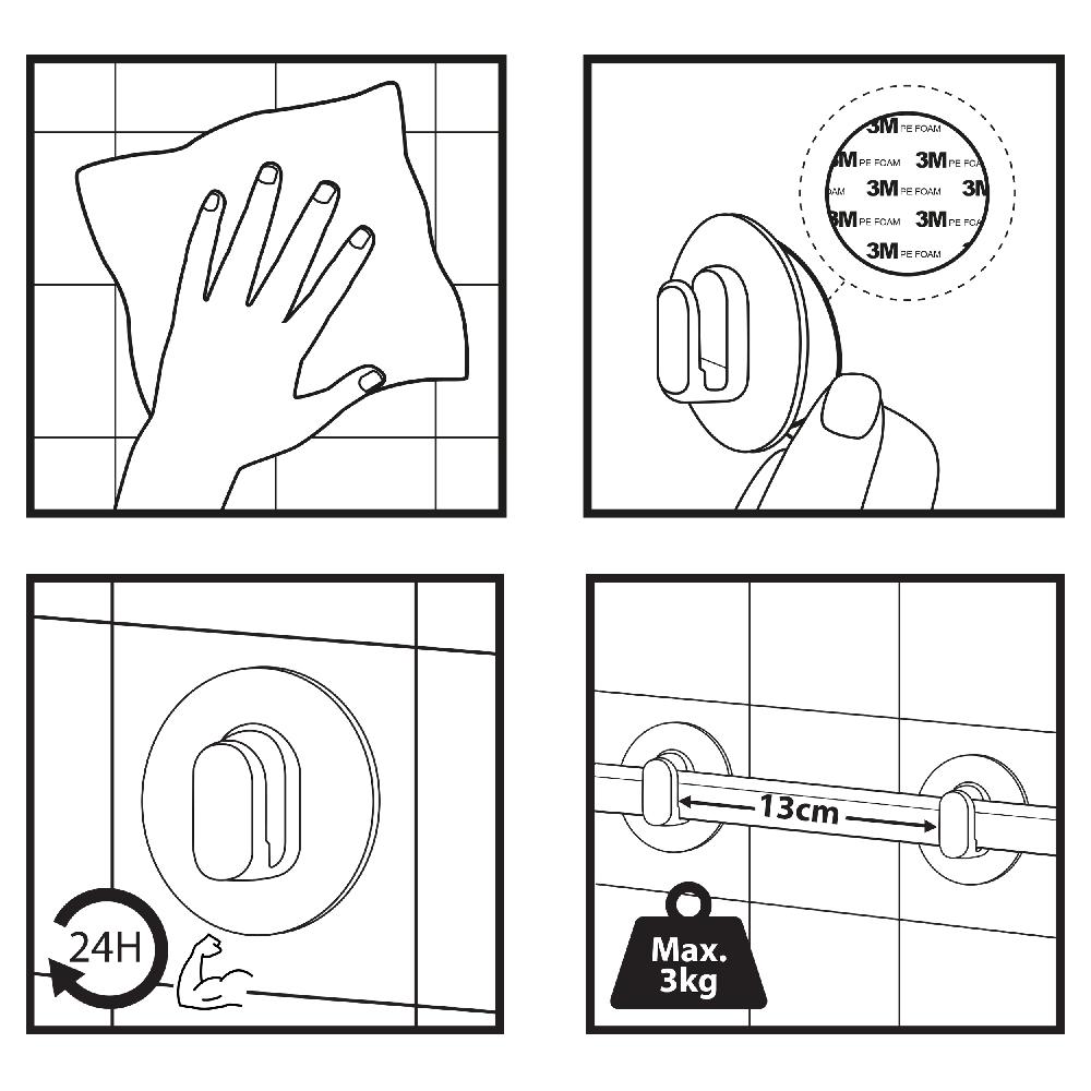 Differnz Differnz Draadmand – 2-laags Rechthoek – Zonder Boren – Aluminium – 25 X 12 X 30 Cm – Zwart