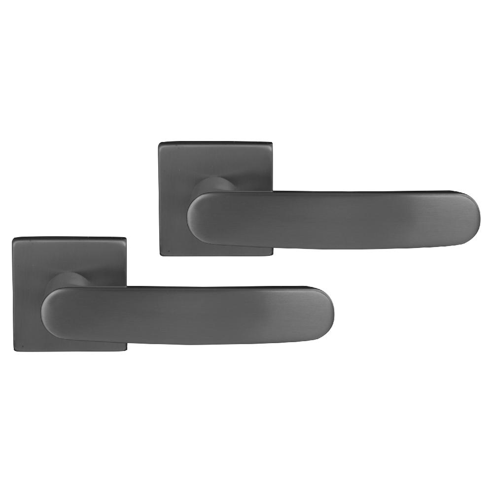 differnz Differnz Eindhoven deurkruk – vierkant rozet – blind – gun metal