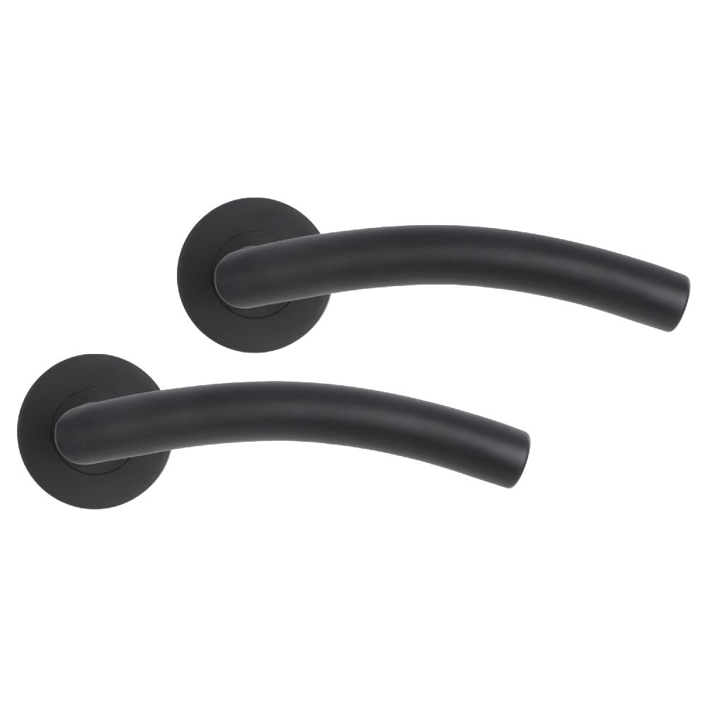 differnz Differnz Essence deurkruk – boog – rond rozet – blind – zwart