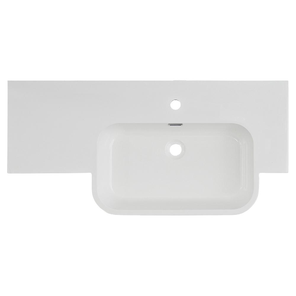 differnz Fabulous wastafel – 100 x 48 x 15 cm – wit differnz Fabulous wastafel – 100 x 48 x 15 cm – wit