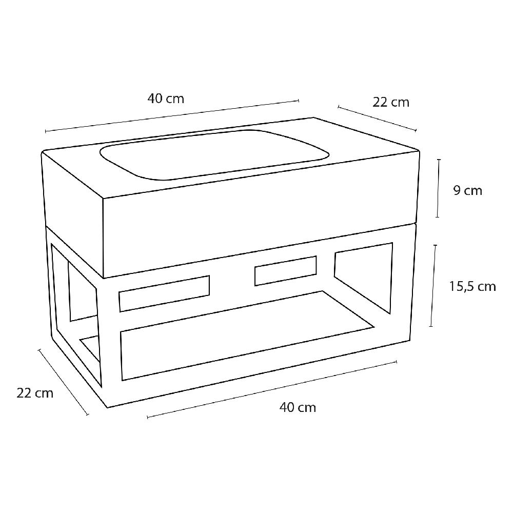 Differnz Differnz Fontein – Bombai Black – Natuursteen – 40 X 22 X 9 Cm