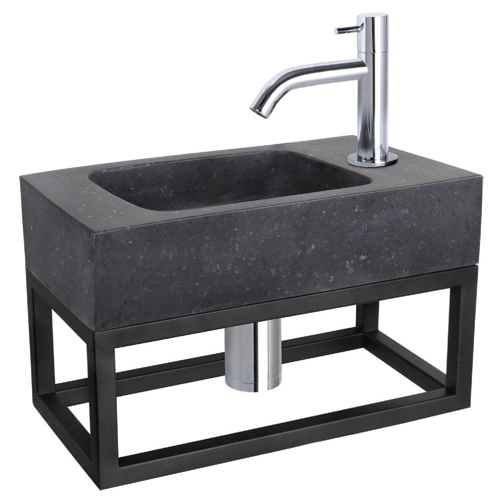 differnz Differnz fonteinset – bombai black – natuursteen – kraan gebogen chroom – 40 x 22 x 9 cm – met handdoekrek differnz Differnz fonteinset – bombai black – natuursteen – kraan gebogen chroom – 40 x 22 x 9 cm – met handdoekrek