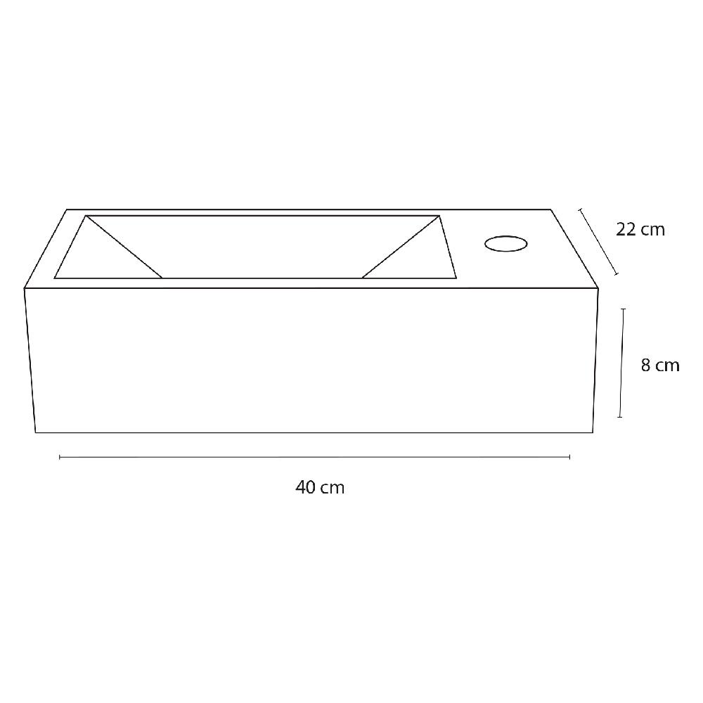 Differnz Differnz Force Fontein – Beton Donkergrijs – 40 X 22 X 8 Cm