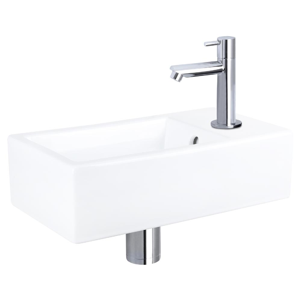 differnz Differnz Force fonteinset – keramiek – kraan recht chroom – 40 x 22 x 11.5 cm