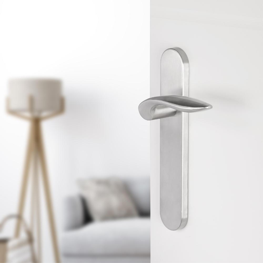 Differnz Differnz Groningen Deurkruk – Ovaal Schild – Blind – Mat Chroom