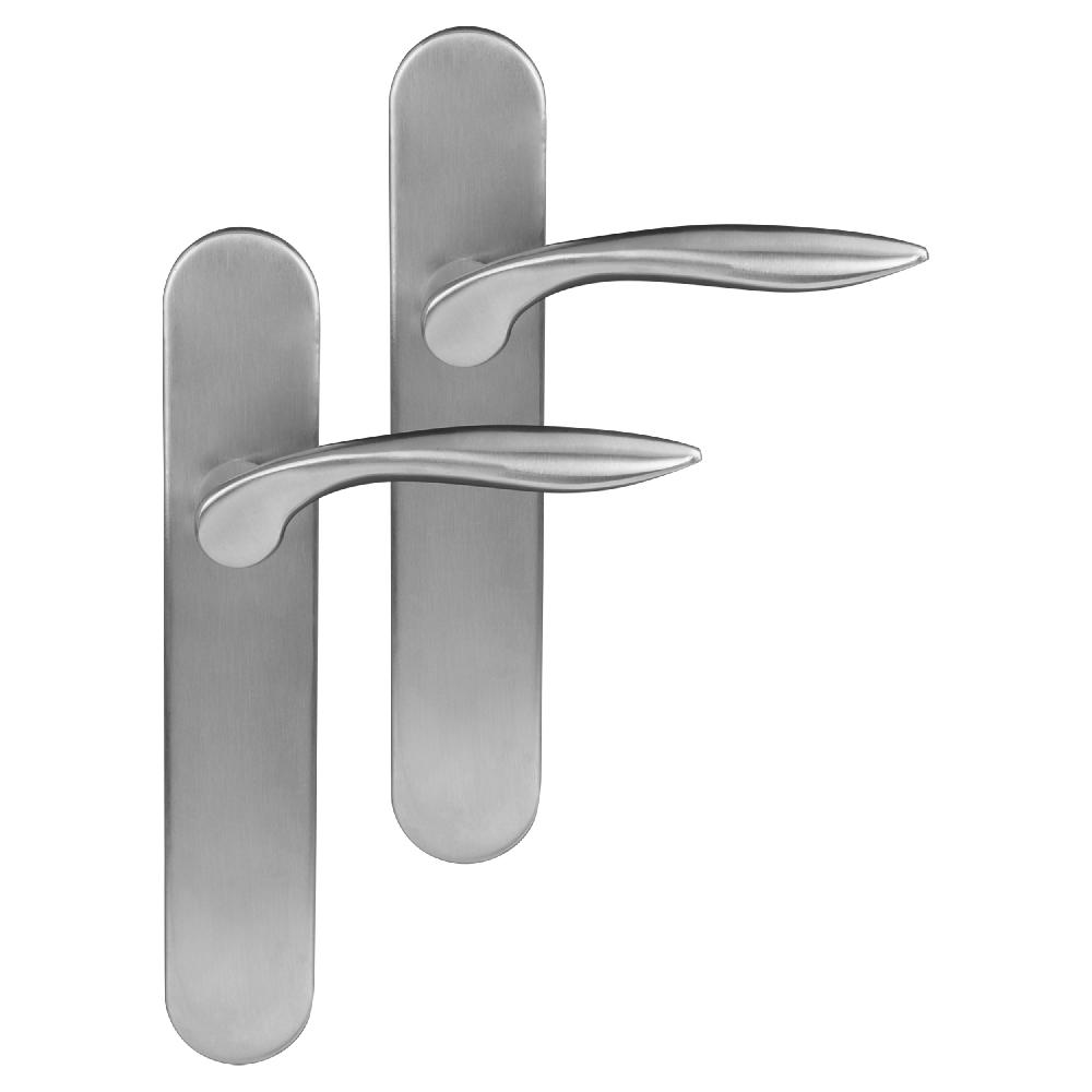 differnz Differnz Groningen deurkruk – ovaal schild – blind – mat chroom