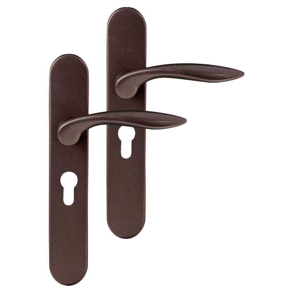 differnz Differnz Groningen deurkruk – ovaal schild – cilinder 55 mm – brons