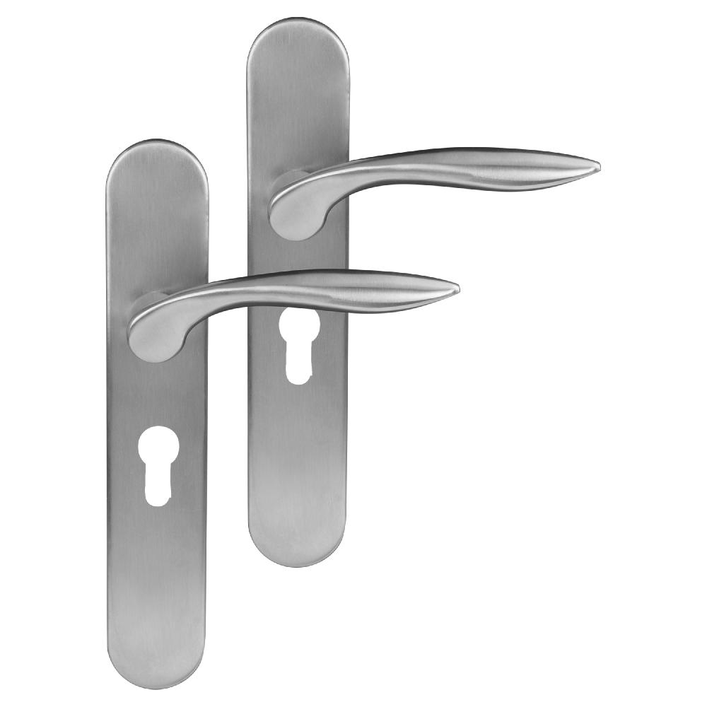 differnz Differnz Groningen deurkruk – ovaal schild – cilinder 55 mm – mat chroom