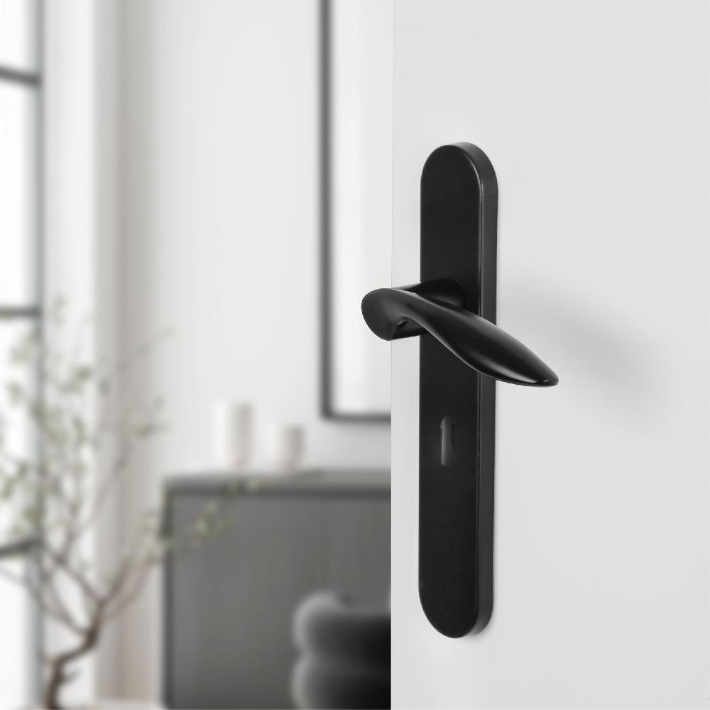 Differnz Differnz Groningen Deurkruk – Ovaal Schild – Sleutel 56 Mm – Zwart