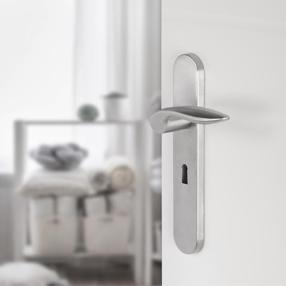 Differnz Differnz Groningen Deurkruk – Ovaal Schild – Sleutel 56 Mm – Mat Chroom