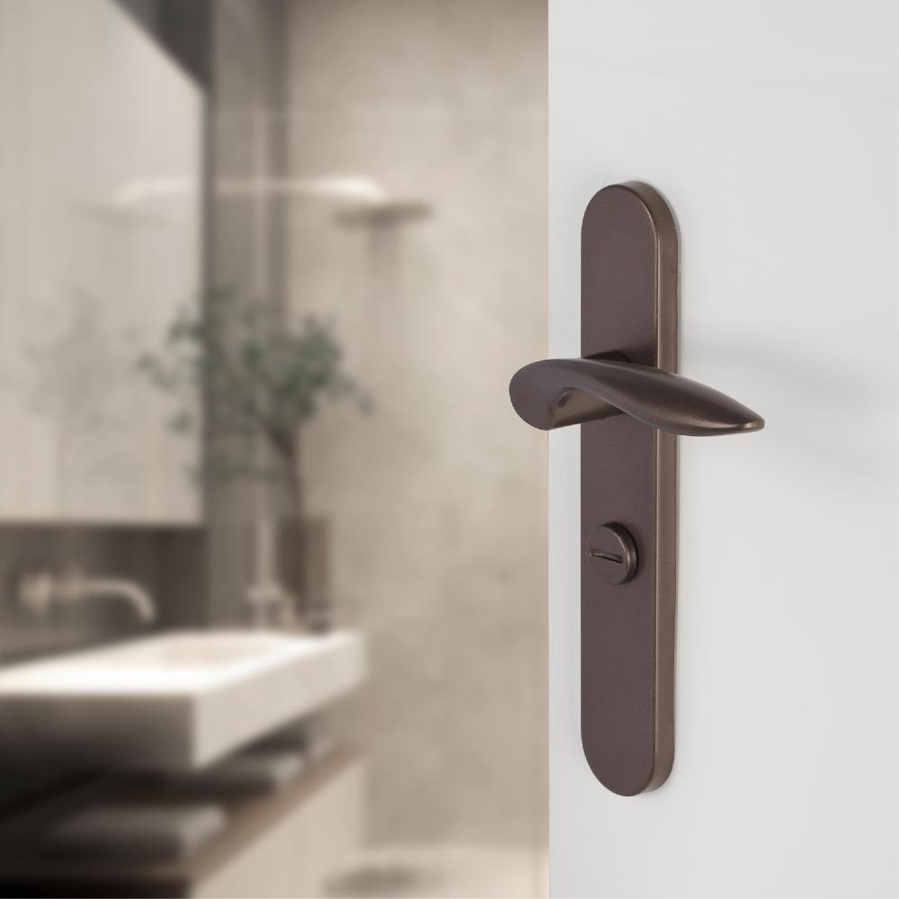 Differnz Differnz Groningen Deurkruk – Ovaal Schild – WC 63 Mm – Brons