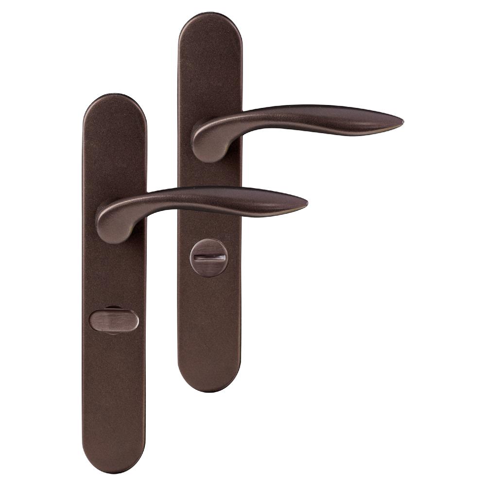 differnz Differnz Groningen deurkruk – ovaal schild – WC 63 mm – brons