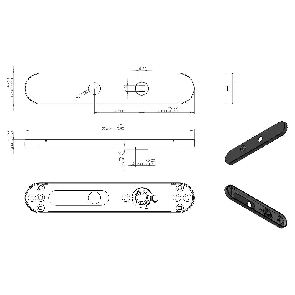 Differnz Differnz Groningen Deurkruk – Ovaal Schild – WC 63 Mm – Mat Chroom