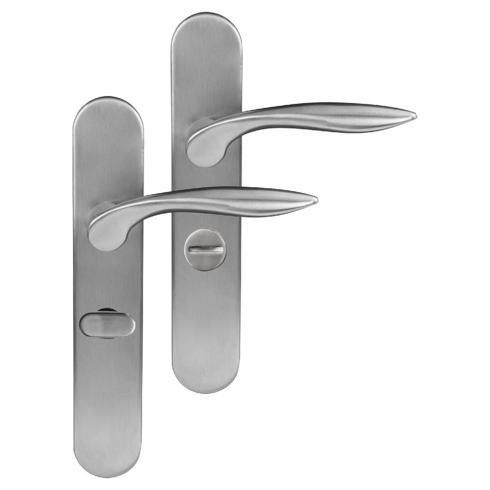 differnz Differnz Groningen deurkruk – ovaal schild – WC 63 mm – mat chroom