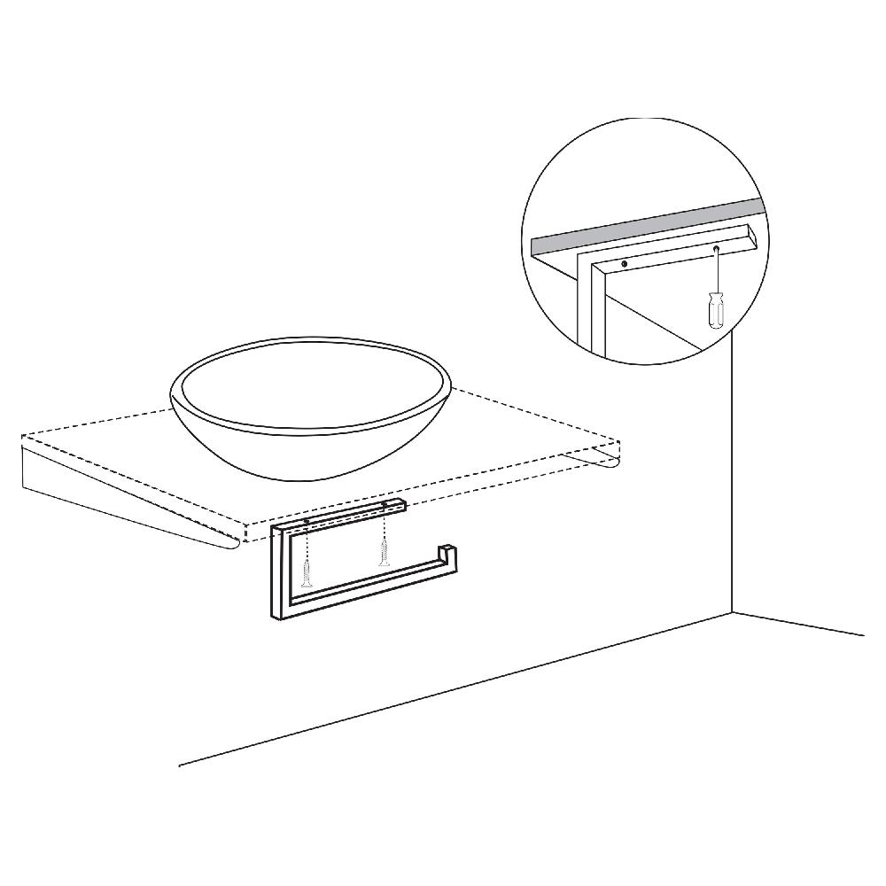 Differnz Differnz Handdoekdrager – 23 X 15 Cm – Powder Coated Steel – Zwart