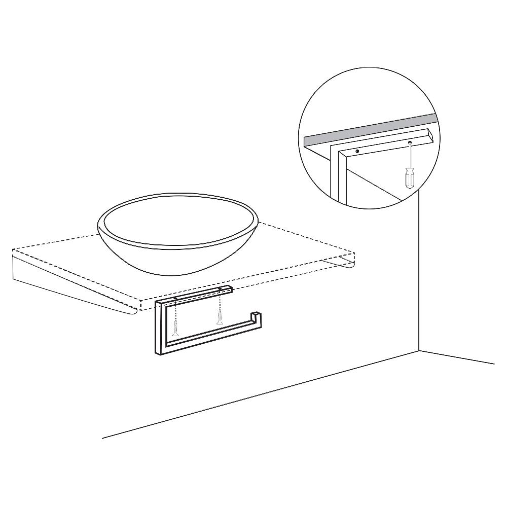 Differnz Differnz Handdoekdrager – 35 X 14 Cm – RVS – Chroom