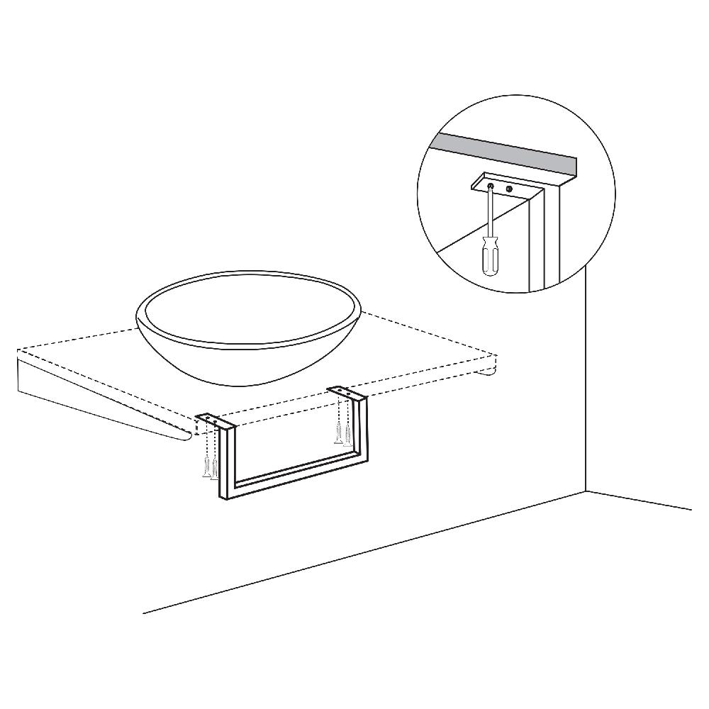 Differnz Differnz Handdoekdrager – 50 X 14 Cm – Powder Coated Steel – Mat Zwart