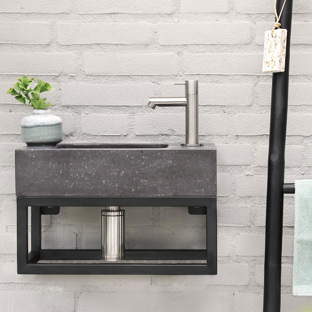 Differnz Differnz Handdoekhouder – Voor Fontein 37.5 X 18.5 Cm – Powder Coated Steel – Mat Zwart