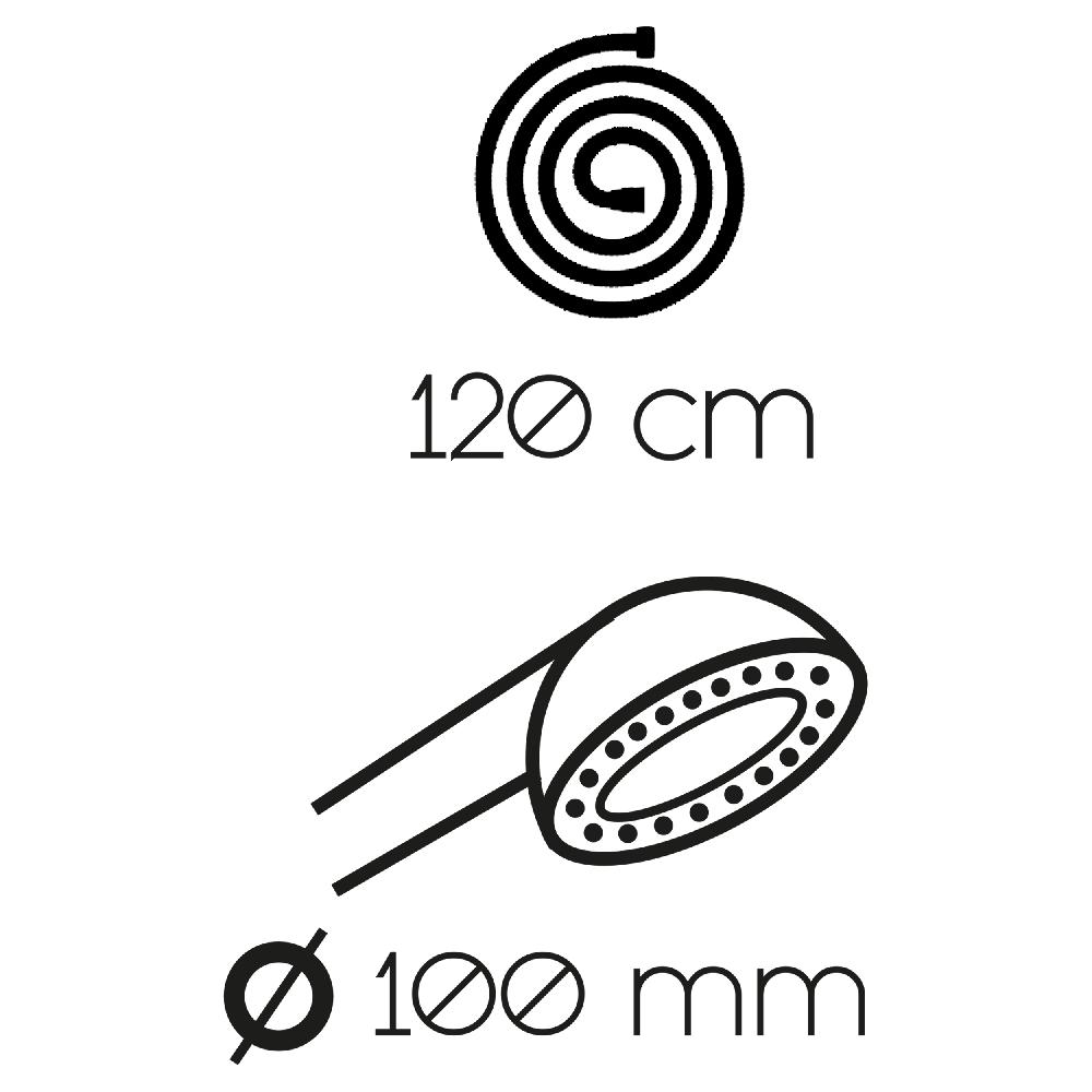 Differnz Differnz Handdouche – Set – Met Doucheslang – 5 Standen – Mat Zwart